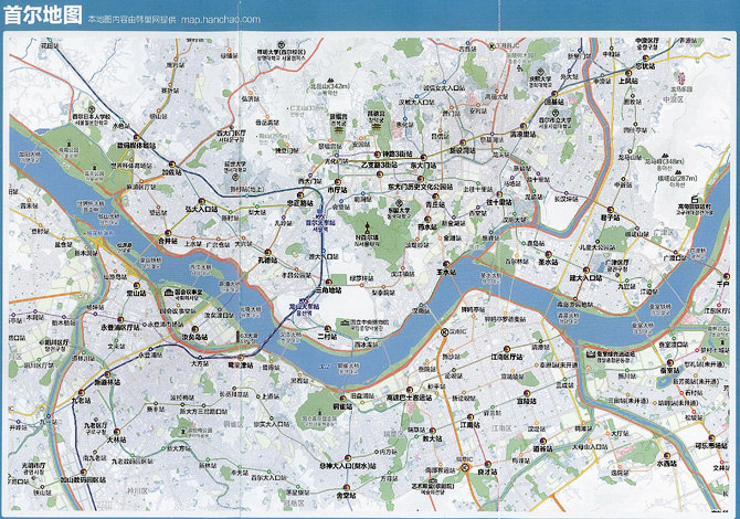 而且还有首尔地铁线路图,首尔及明洞的中文地图等对游客有用的信息.图片